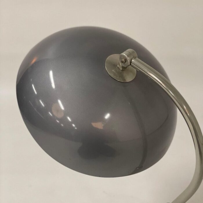 model 144 silver grey desk lamp by h busquet for hala 1950s 11