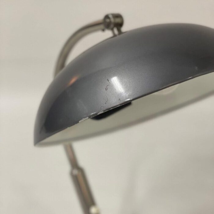 model 144 silver grey desk lamp by h busquet for hala 1950s 13