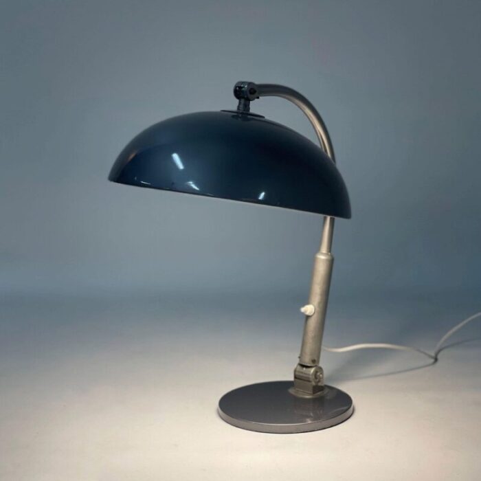 model 144 silver grey desk lamp by h busquet for hala 1950s 3