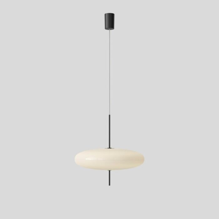 model 2065 ceiling lamp with white diffuser and black hardware by gino sarfatti set of 3 3