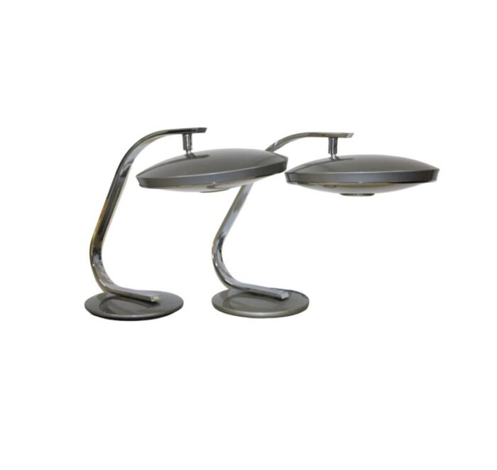 model 520c lamps in gray from fase 1960s set of 2 7677