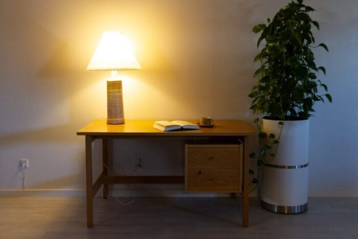 modern danish ceramic frimann table lamp 1970s 14