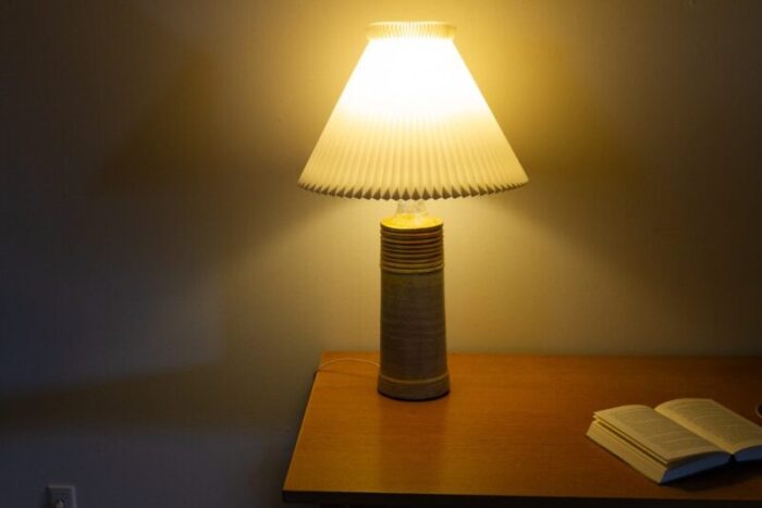 modern danish ceramic frimann table lamp 1970s 16