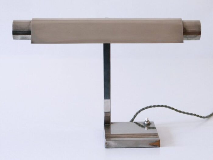 modernist nickel plated brass desk lamp by louis dernier hamlyn ltd great britain 1930s 1