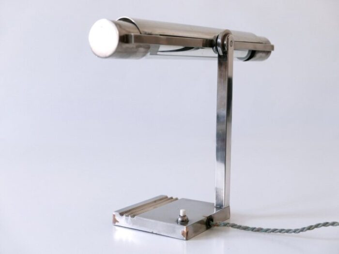 modernist nickel plated brass desk lamp by louis dernier hamlyn ltd great britain 1930s 13