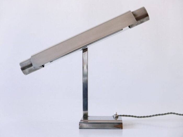 modernist nickel plated brass desk lamp by louis dernier hamlyn ltd great britain 1930s 4