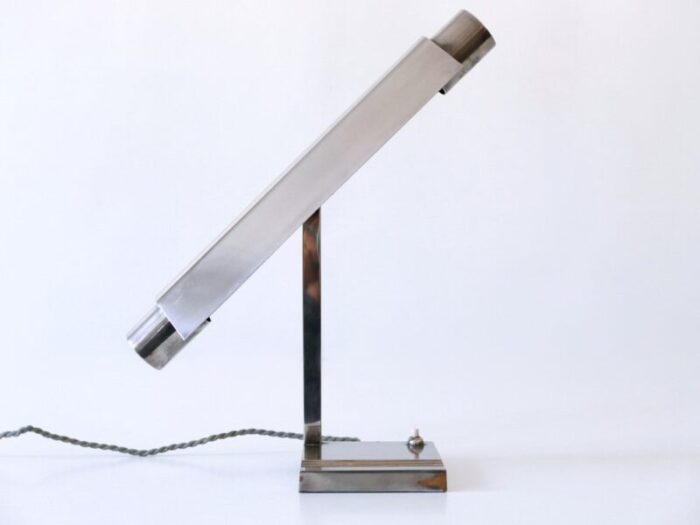 modernist nickel plated brass desk lamp by louis dernier hamlyn ltd great britain 1930s 6