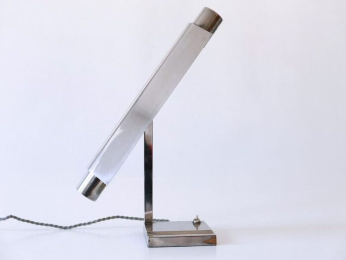 modernist nickel plated brass desk lamp by louis dernier hamlyn ltd great britain 1930s 7