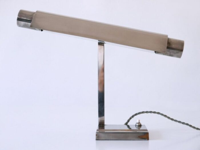 modernist nickel plated brass desk lamp by louis dernier hamlyn ltd great britain 1930s 8