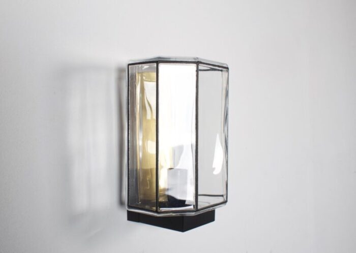 modernist wall lamp from glashuette limburg 1970s 3