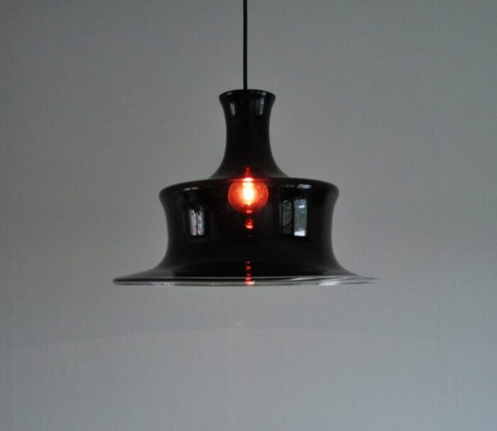 mouth blown ruby red opaline glass pendant lamp from holmegaard denmark 1980s 7