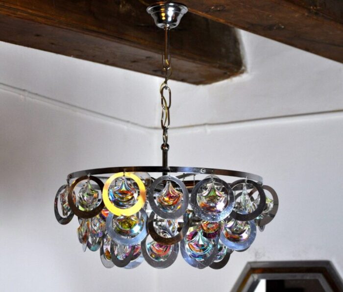 murano glass chandelier from sciolari italy 1970 1