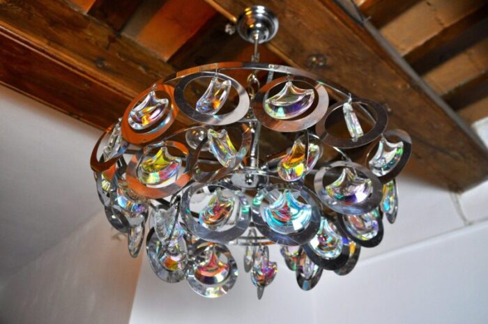 murano glass chandelier from sciolari italy 1970 5