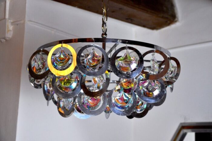 murano glass chandelier from sciolari italy 1970 6