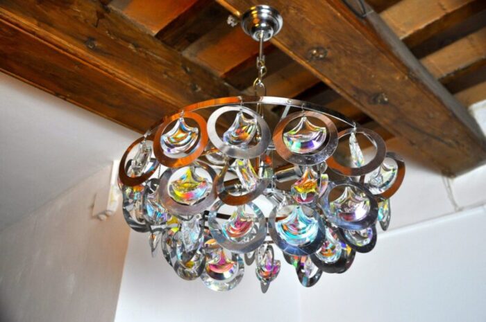 murano glass chandelier from sciolari italy 1970 7