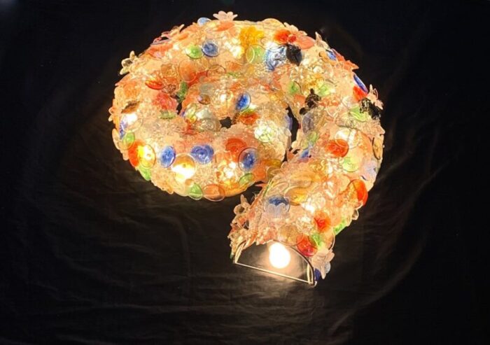 murano glass conchiglia nautilus wall lamp 1990s 15