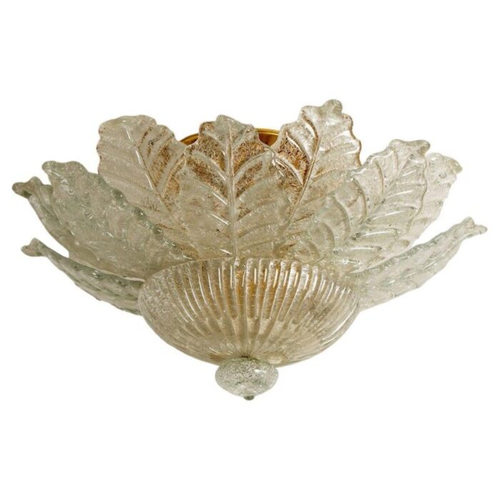 murano glass flush mount by barovier toso italy 1