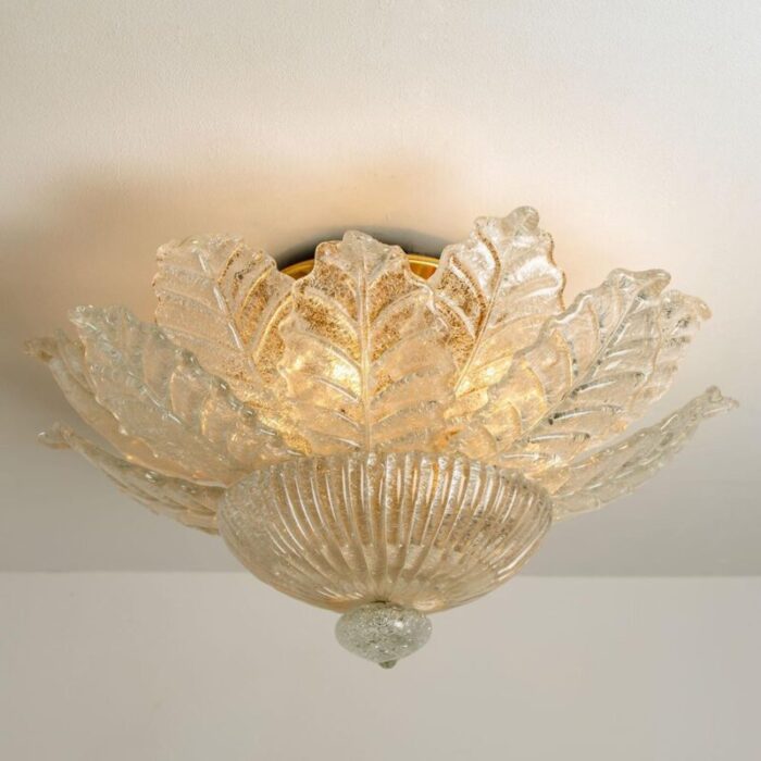 murano glass flush mount by barovier toso italy 10