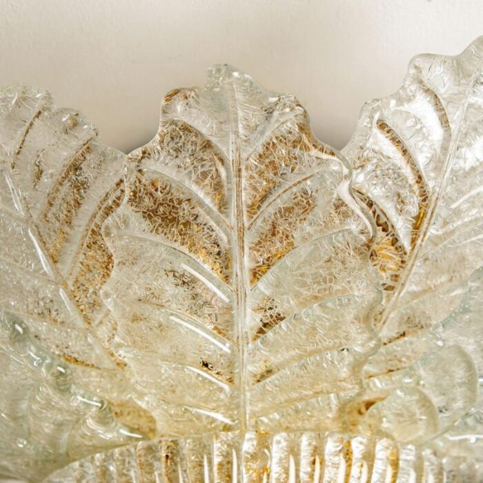 murano glass flush mount by barovier toso italy 12