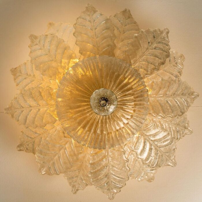 murano glass flush mount by barovier toso italy 15