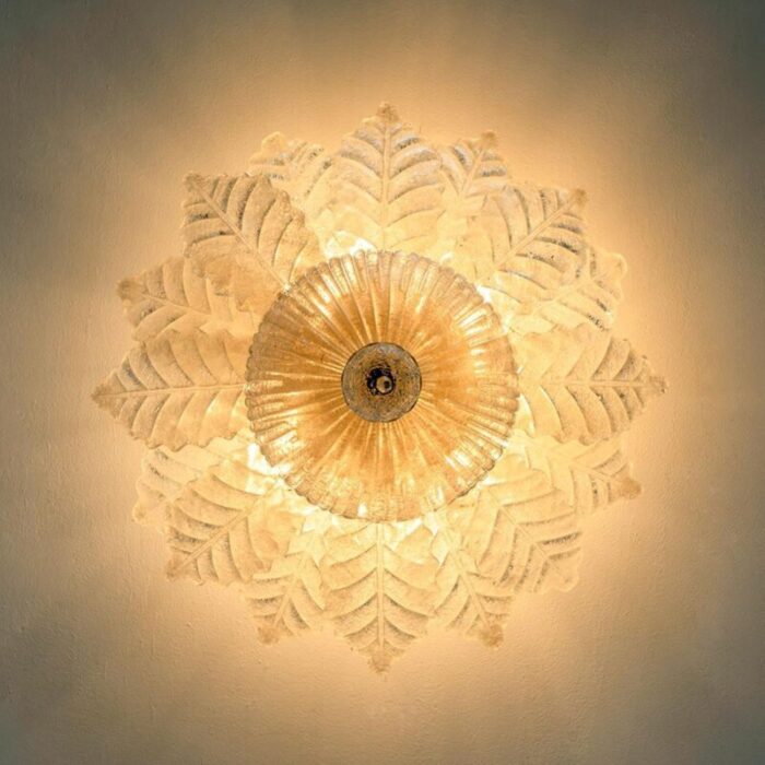 murano glass flush mount by barovier toso italy 16