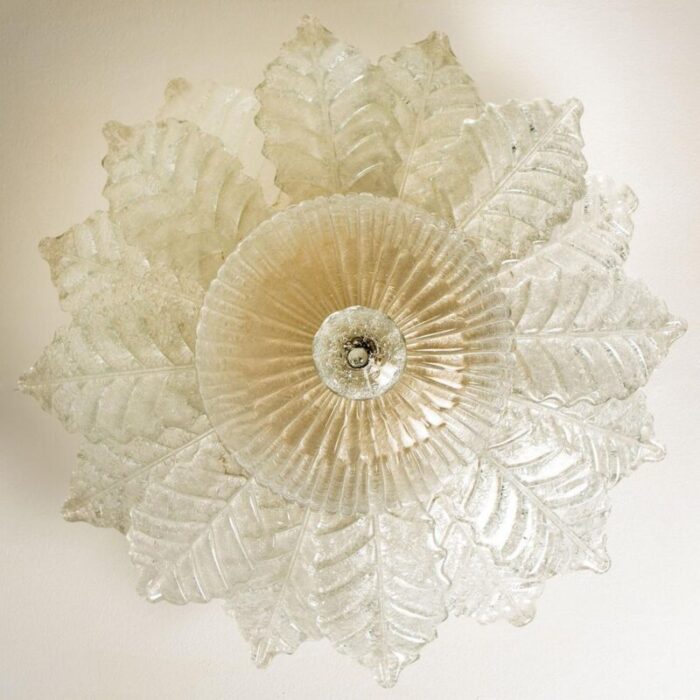 murano glass flush mount by barovier toso italy 4