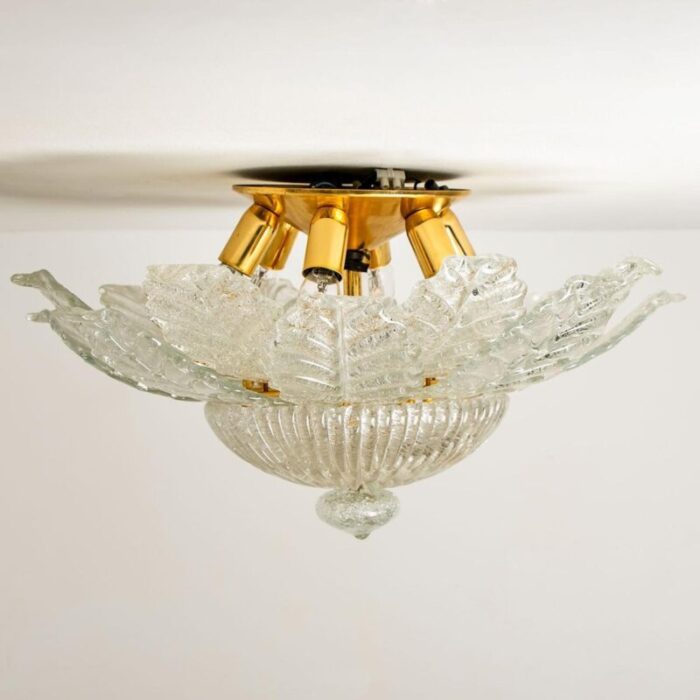 murano glass flush mount by barovier toso italy 5