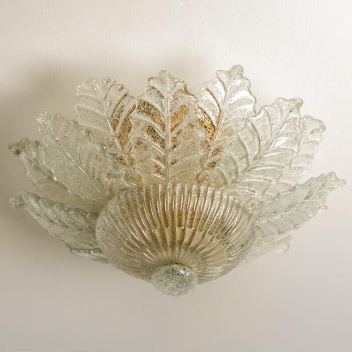 murano glass flush mount by barovier toso italy 6