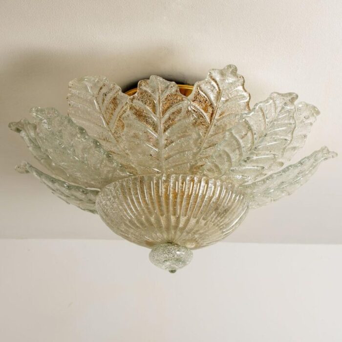 murano glass flush mount by barovier toso italy 8