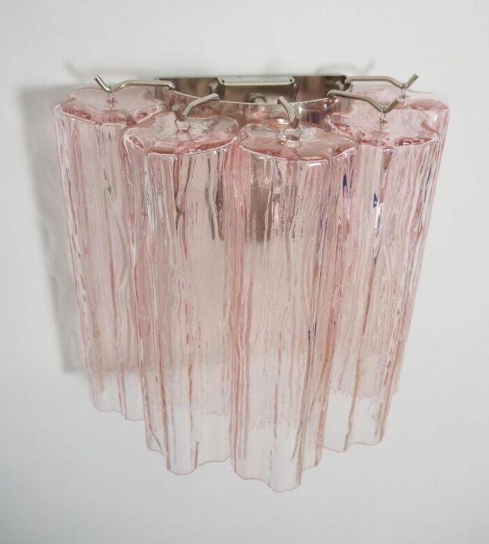 murano glass tube wall sconces 1990s set of 2 0393