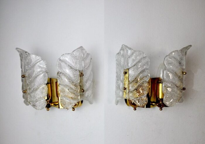 murano glass wall lights by carl fagerlund 1970s set of 2 1