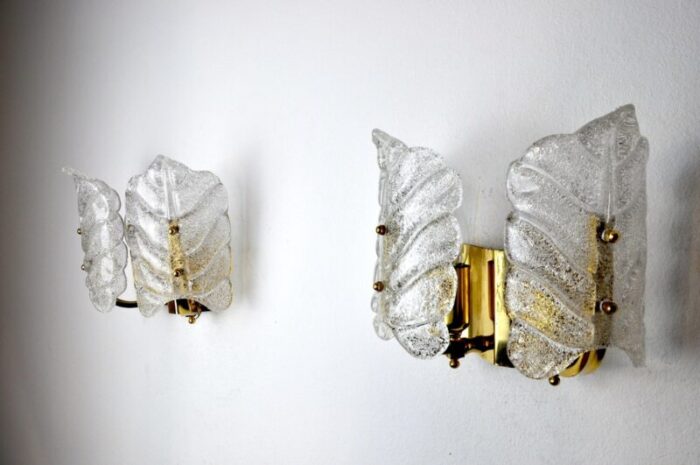 murano glass wall lights by carl fagerlund 1970s set of 2 5