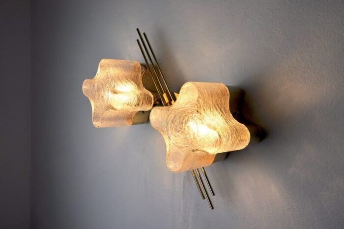 murano wall light from sciolari italy 1970 5