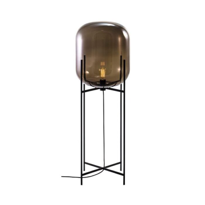 oda big in smoky grey and black floor lamp by sebastian herkner for pulpo 1