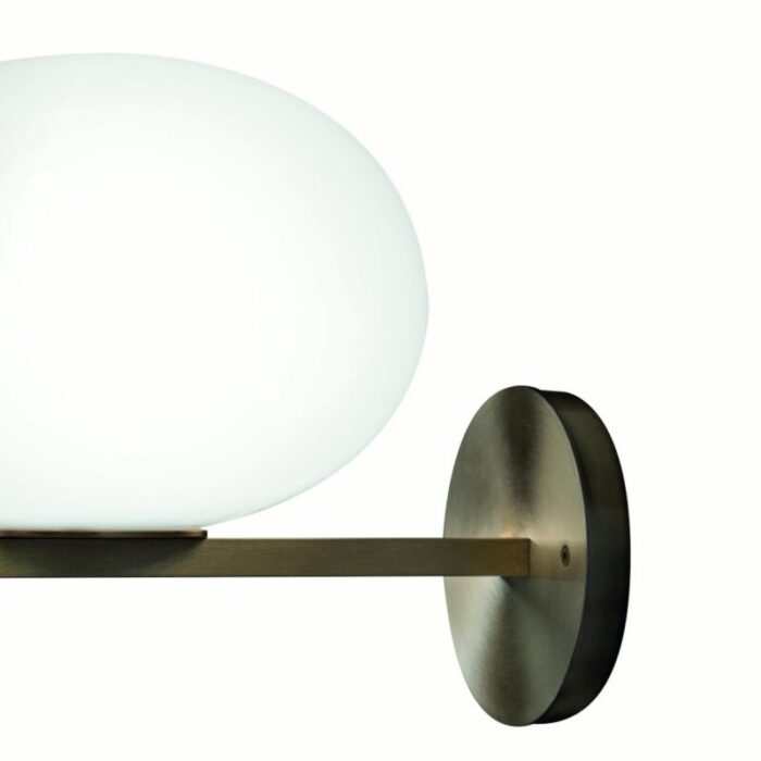 opaline glass and brass alba wall lamp by mariana pellegrino soto for oluce 3