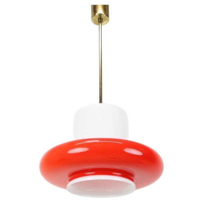 opaline glass pendant light czechoslovakial 1960s 1