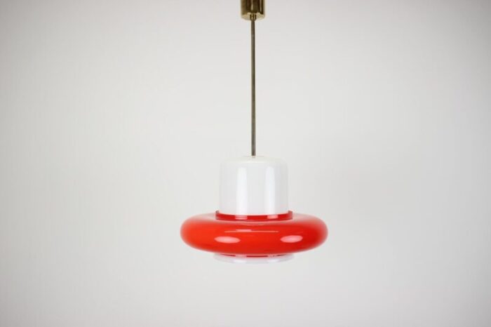 opaline glass pendant light czechoslovakial 1960s 2