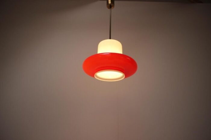 opaline glass pendant light czechoslovakial 1960s 7