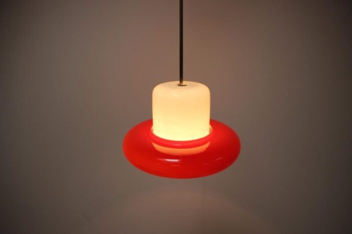 opaline glass pendant light czechoslovakial 1960s 8