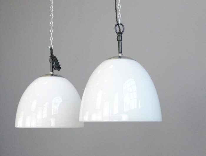 opaline pendant lights by vilhelm lauritzen 1950s 1