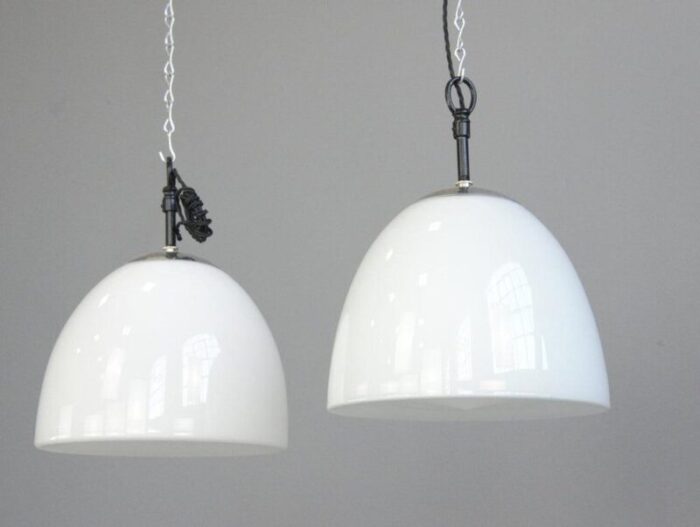 opaline pendant lights by vilhelm lauritzen 1950s 9