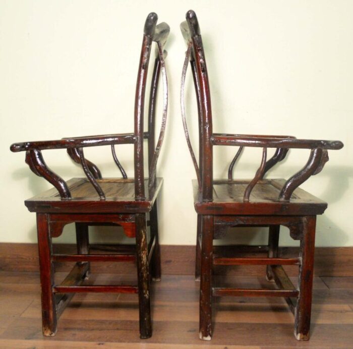 pair of antique chinese ming high back armchairs circa 1800 1849 4914