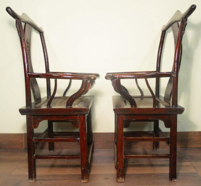 pair of antique chinese ming high back armchairs circa 1800 1849 5950