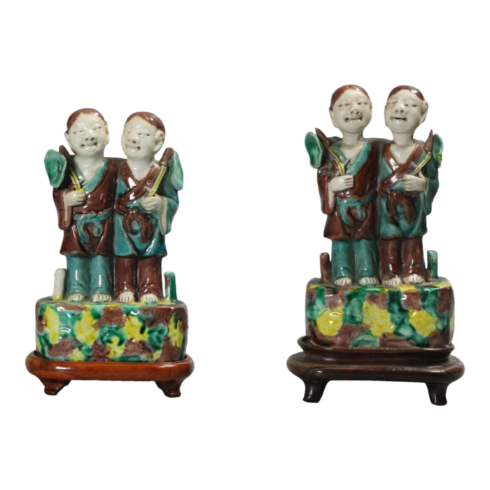 pair of chinese porcelain hoho twins 18th late 18th century 1429