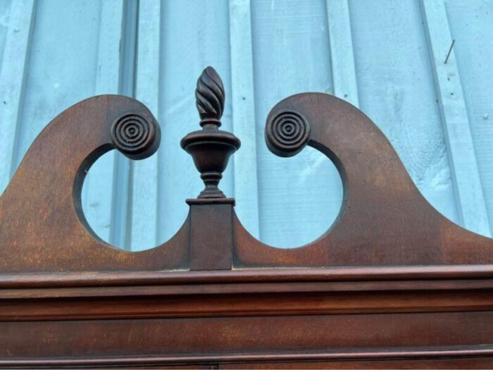 pair of chippendale style mahogany corner cabinets circa 1930s 2855