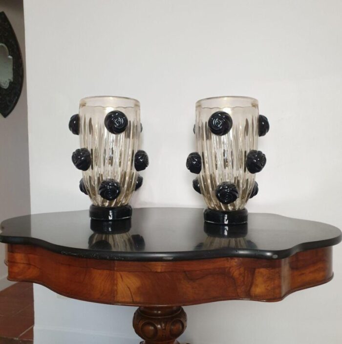 pair of murano glass vases signed costantini 4368