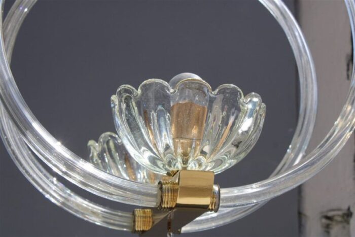 pendant in murano glass and brass from barovier 1950s 9