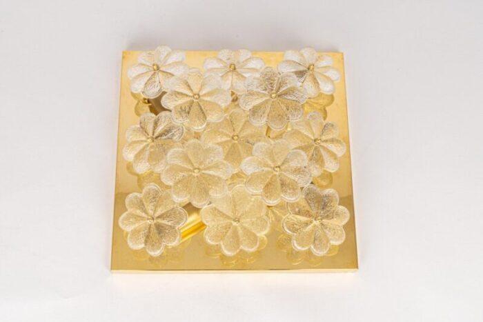 petite glass flower wall light from e palme germany 5