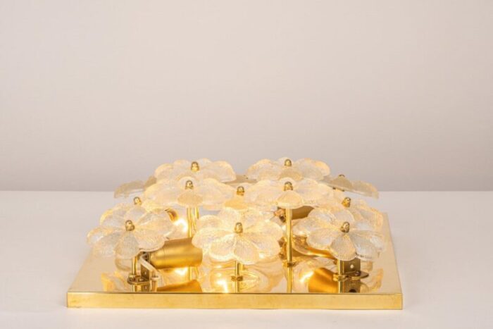 petite glass flower wall light from e palme germany 8