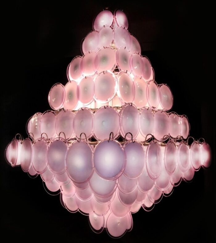 pink chandeliers 1970 set of 2 19